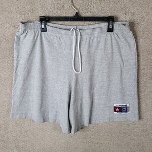 Vintage Converse All Star Short Mens Medium Gray Jersey Knit Made in USA 90s